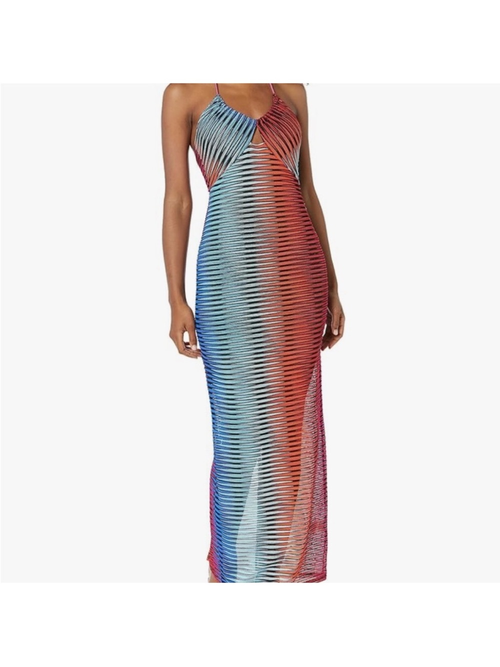 Steve Madden Multicolor Ombre Ribbed Maxi Dress